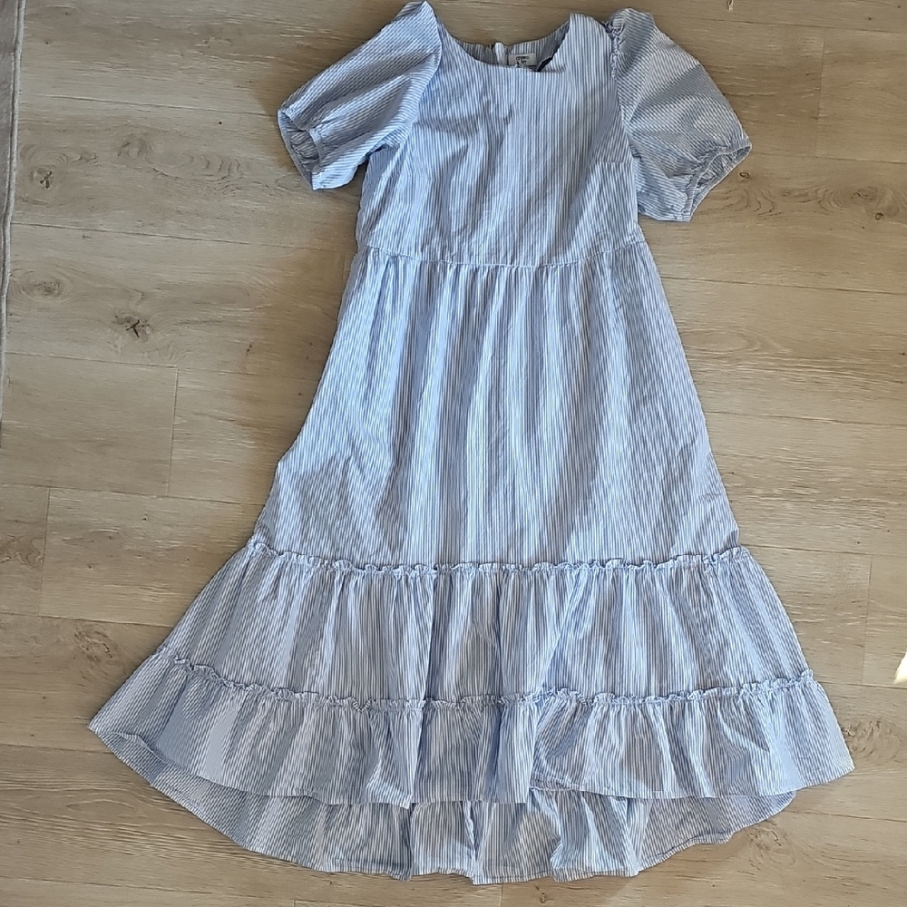 Crown & Ivy Light Blue Striped Dress
